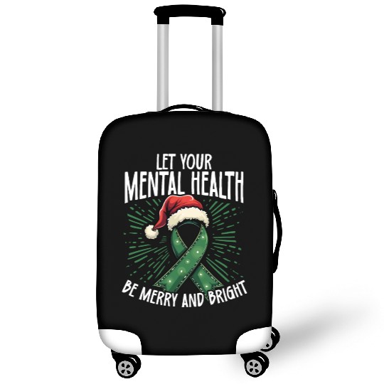 Let Your Mental Health Be Merry and Bright Holiday Luggage Covers