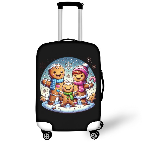 Gingerbread Family Christmas Delight Luggage Covers
