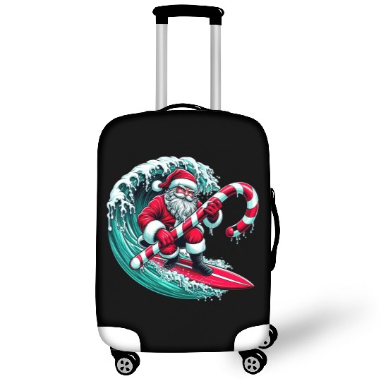 Santa Surfing Candy Cane Wave - Christmas Gifts Luggage Covers