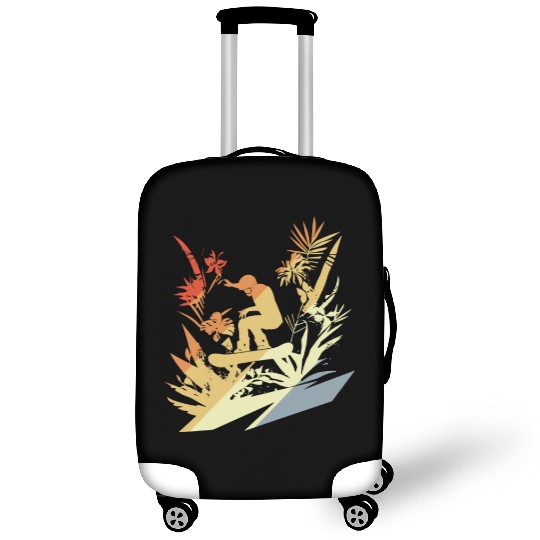 Snowboarding Retro Style Luggage Covers
