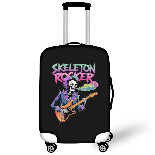 Skeleton Guitar Player Bones Guitarist Musician Luggage Covers