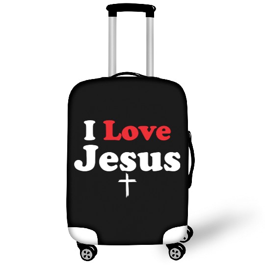 I Love Jesus Christian Christmas Luggage Covers