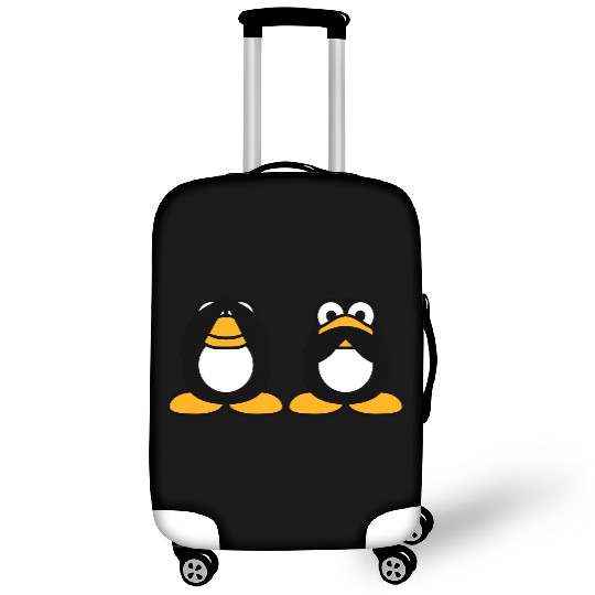 2 Penguins No Talk See Nothing Mute Blind Friends Luggage Covers
