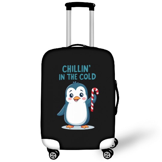 Chillin' Penguin Winter Fun Luggage Covers