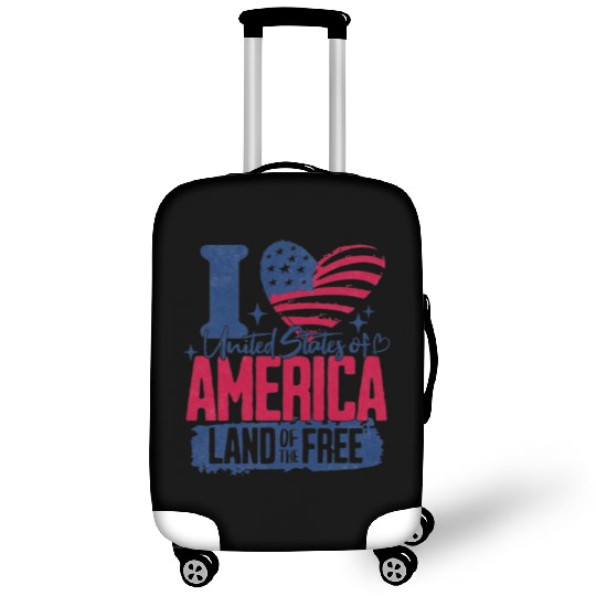 Patriotic "I Love America" Luggage Covers