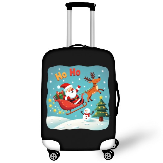 Santa Clause waving " HO-HO" Luggage Covers