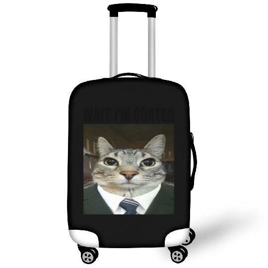 WAIT I'M GOATED Cat Meme Luggage Covers Funny Casual Wear