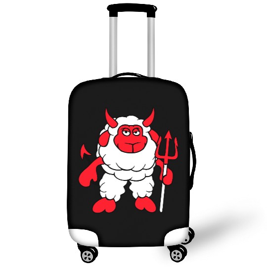 Sheep Devil Satan Hell Evil Trident Horns Cool Fun Luggage Covers