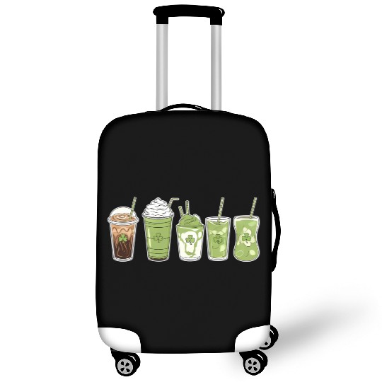 Coffee Latte Green Cute Irish St Patrick's Day Luggage Covers