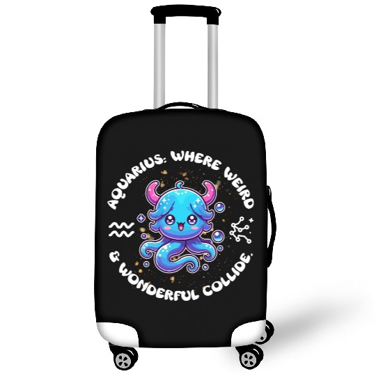 Aquarius: Where Weird and Wonderful Collide Zodiac Luggage Covers