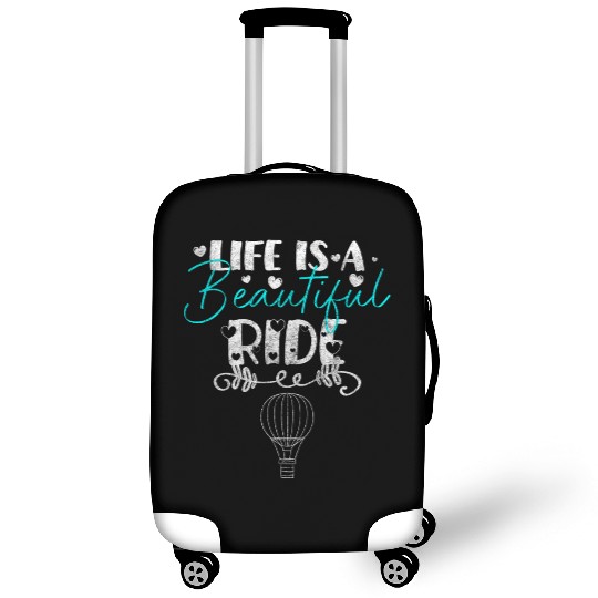 Hot Air Balloon Height Adventure Blue Luggage Covers