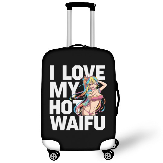I Love My Hot Waifu - Fun and Bold Anime Art Luggage Covers