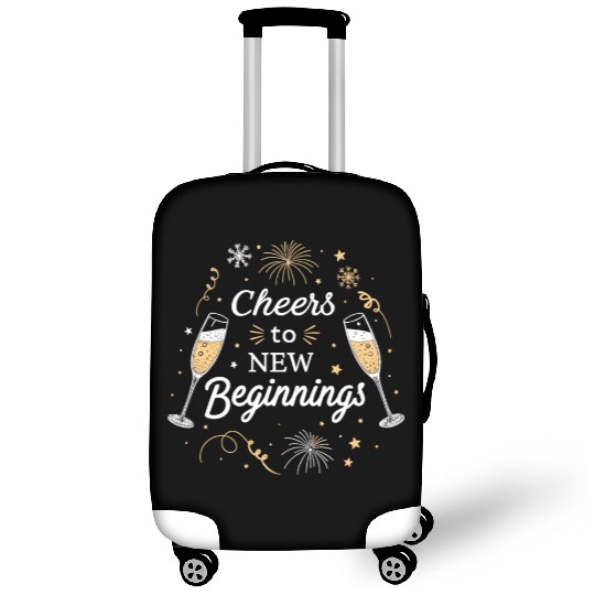 Cheers To New Beginings - Festive New Year's Eve Luggage Covers