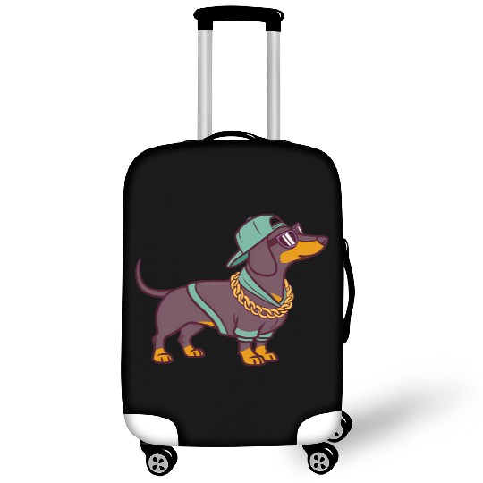 Hip Hop Dachshund Music Singing Dachshund Song Luggage Covers