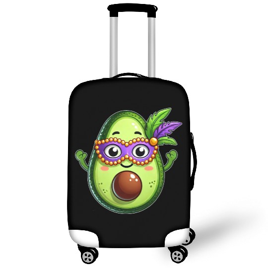 Mardi Gras Avocado Sweet Vegetarian Cartoon Luggage Covers