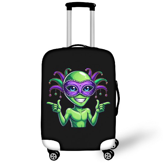 Mardi Gras Alien Cartoon Veggie Fun Luggage Covers