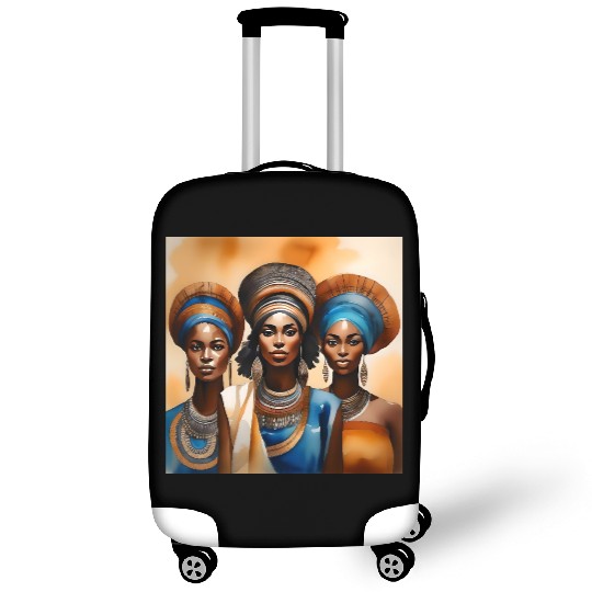 African Woman Portrait C Luggage Covers