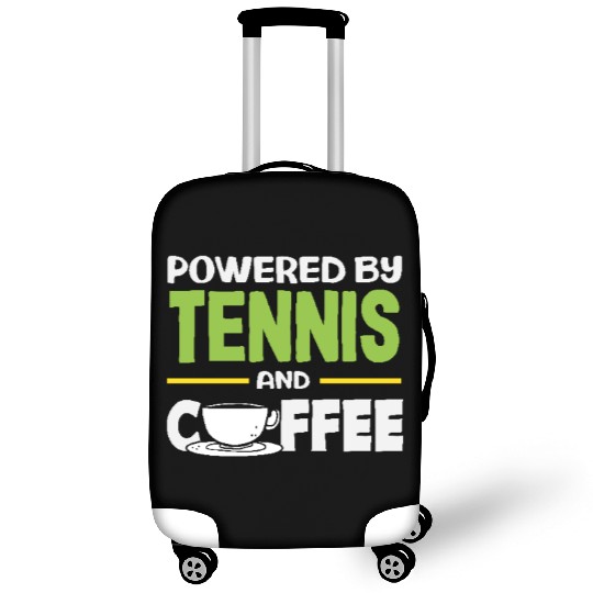 Powered By Tennis And Coffee Vibes Luggage Covers