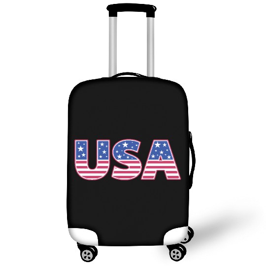 USA Patriotic National American Flag Women Men 4th Luggage Covers