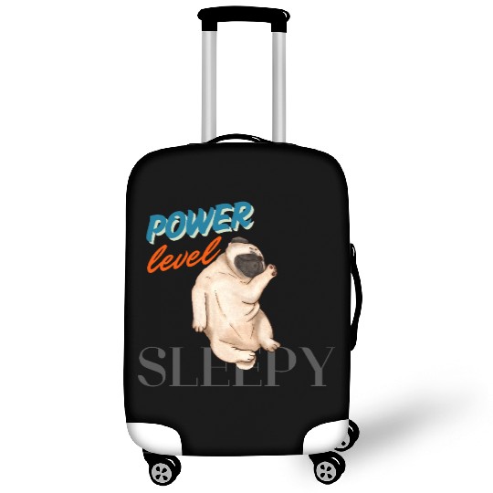 Sleepy Pug Dog black prints Luggage Covers
