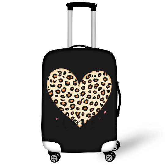 Trendy Vintage Retro Love Cheetah Leopard Print Luggage Covers
