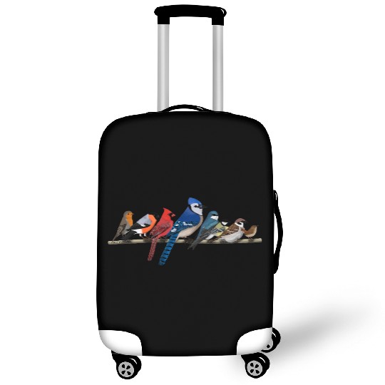 Garden Birds Blue Jay Cardinal Bullfinch Birding Luggage Covers