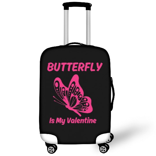 Pink butterfly butterfly Is My Valentine butterfly Luggage Covers