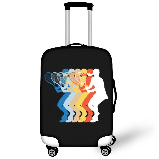 Colorful Tennis Player Silhouette Art Design Luggage Covers