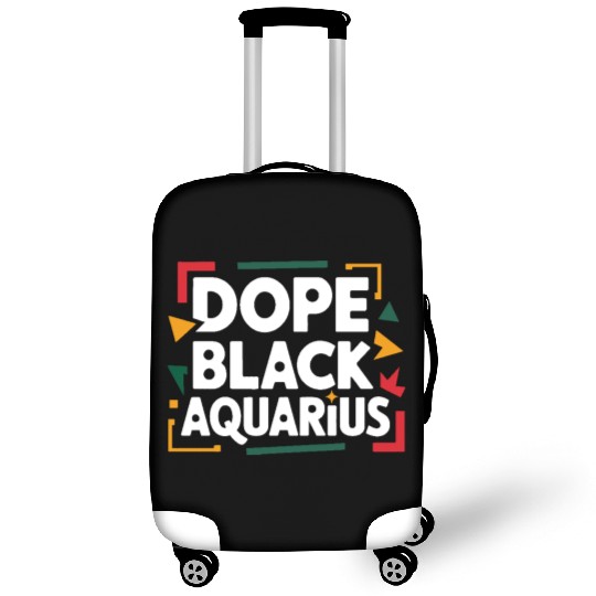 Dope Black Aquarius Luggage Covers