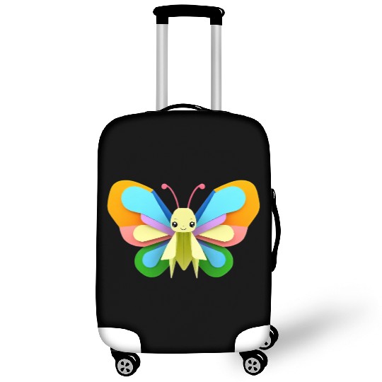 Colorful Paper Butterfly Artwork Luggage Covers