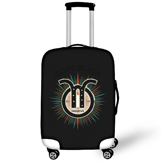 Dope black Aquarius, Zodiac Gift Luggage Covers