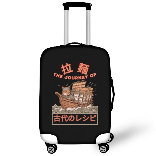 Samurai Cat with ramen Luggage Covers