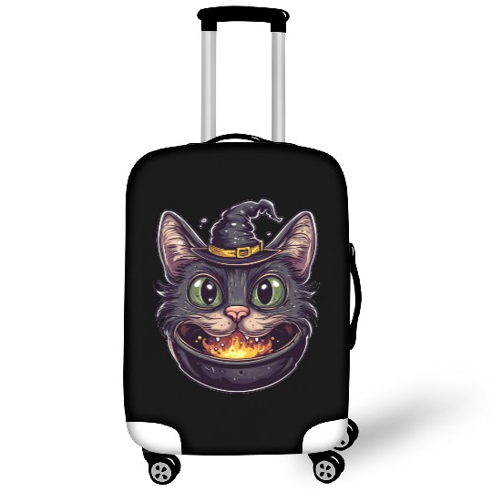 Cat Boiler Cat Witch Halloween Luggage Covers