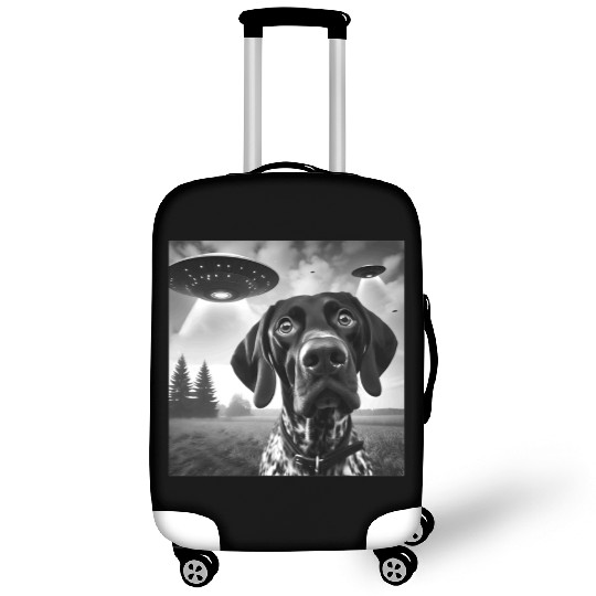 German Shorthaired Pointer Funny Sci-fi Graphic Se Luggage Covers