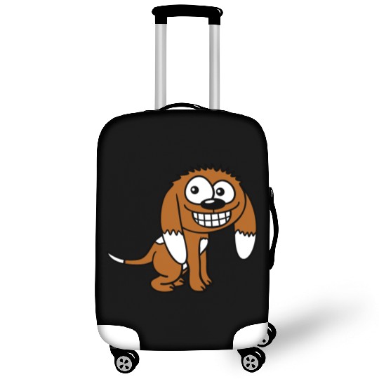 Dog Looks Funny Cheeky Grin Happy Smile Fun Comic Luggage Covers