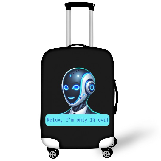 Relax I'm Only 1% Evil Funny AI Robot Design Luggage Covers