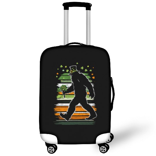 St Patricks Day Irish Sasquatch Shamrock Bigfoot Luggage Covers