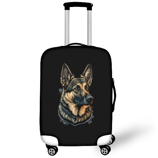 German Shepherd Dog Fierce Face Luggage Covers