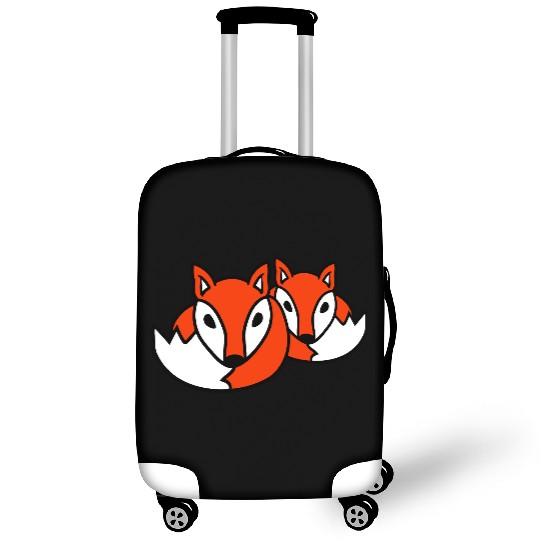 2 Foxes Friends Red Fox Two Wild Animals Team Crew Luggage Covers