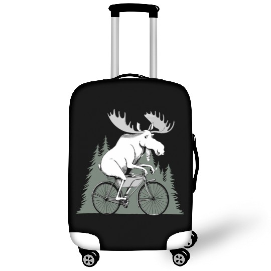 Handmade Moose on Bike Luggage Covers – Unique Unisex