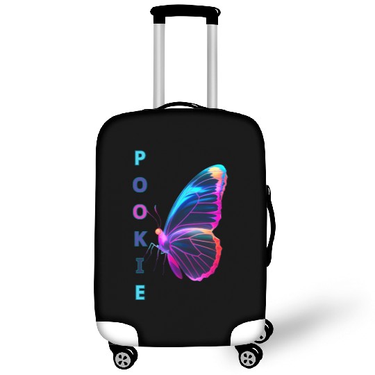 Neon Butterfly Aesthetic - Vibrant & Stylish Luggage Covers