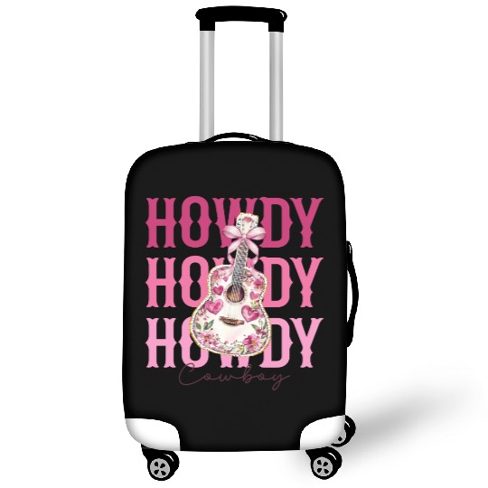 Howdy Howdy Cowboy Pink Guitar Luggage Covers