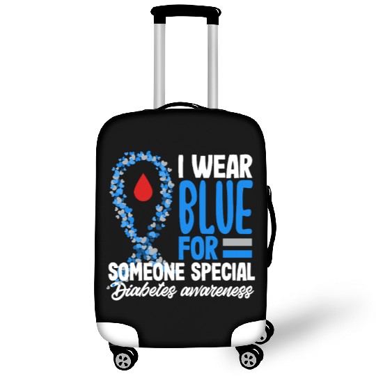 Diabetes Type 1 Awareness Wear Blue Support Luggage Covers