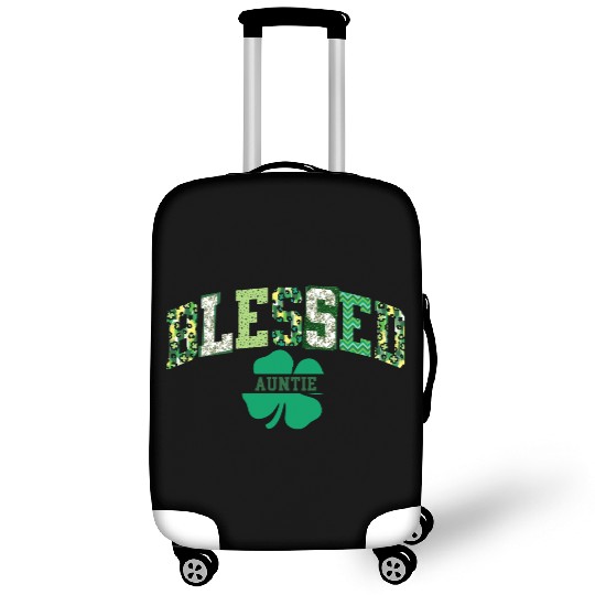 Blessed Auntie St Patricks Day Spring and Summer Luggage Covers