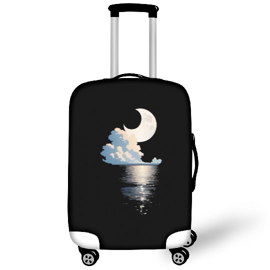 Full Moon Over sea Luggage Covers