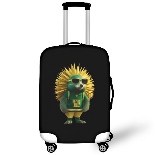 Green and Gold Echidna 3 Luggage Covers
