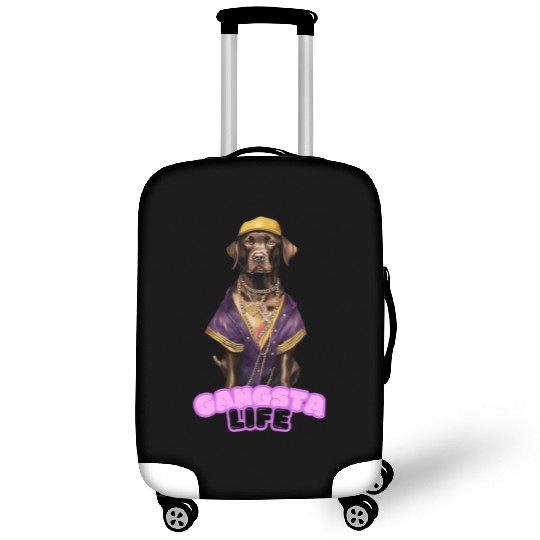 Gangsta Life Chocolate Labrador Luggage Covers