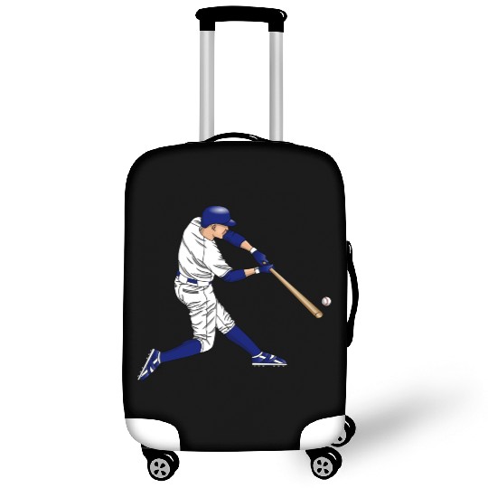 baseball player hitting ball with bat Luggage Covers
