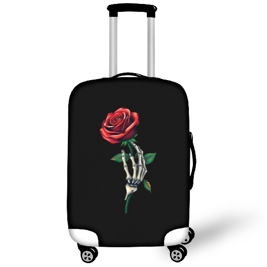 Skeleton Hand Holding a Rose: Beauty in the Dark Luggage Covers