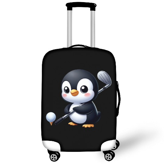 Cute Penguin Golfer Cartoon Quirky Funny Luggage Covers